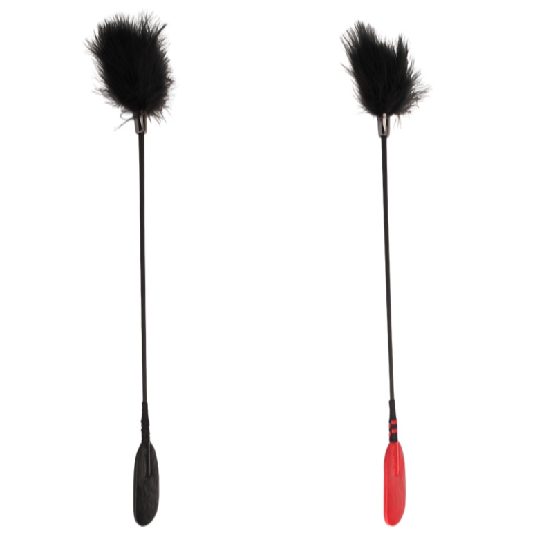 Crop with Tickle Feathers Crinkle(Black and Red) Crop with Tickle Feathers Crinkle(Black and Red)