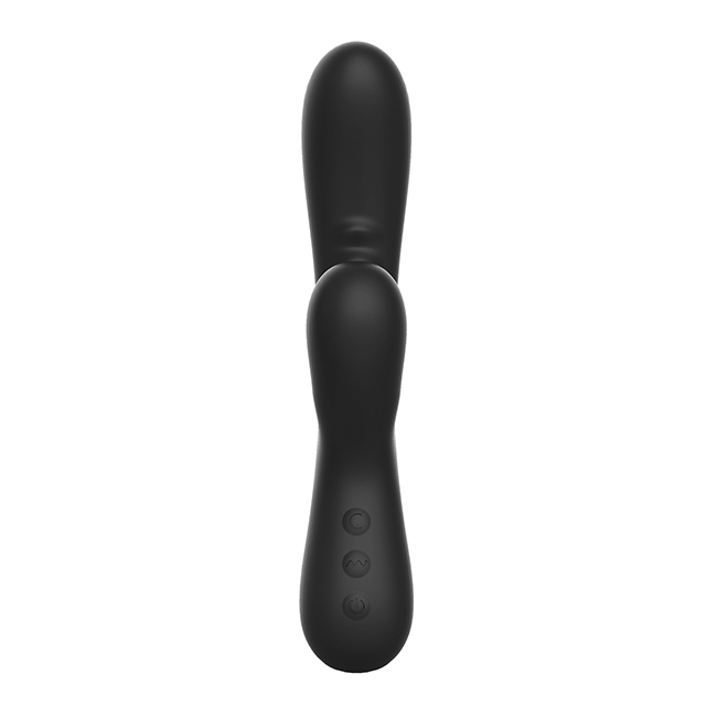 Duo Silicone Rabbit With Suction Functions Black