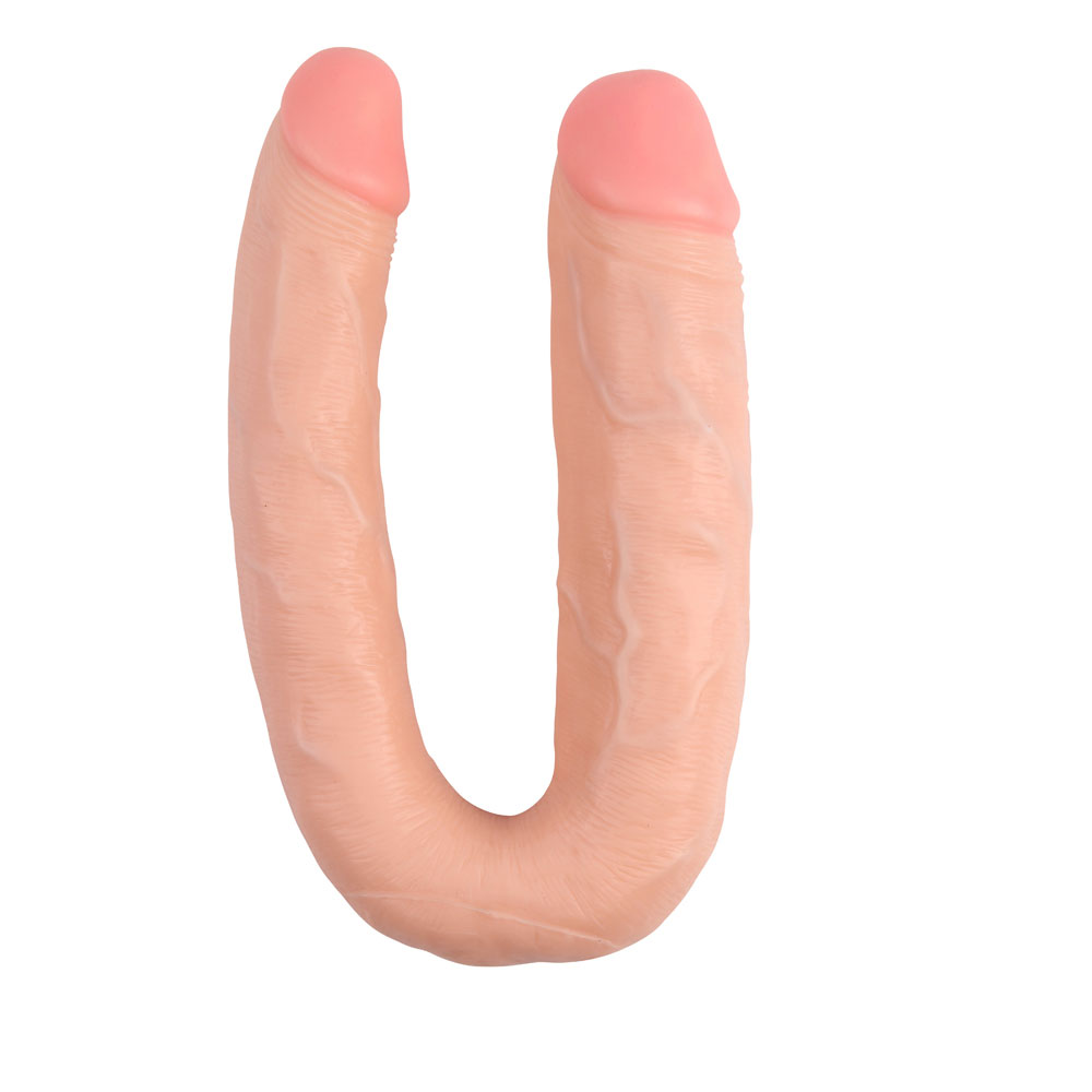 Pre-formed U-shape PVC Realistic Double Penetration Dong